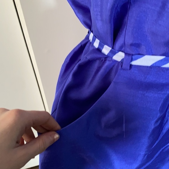 john meyer collection cobalt dress with belt - Picture 4 of 6